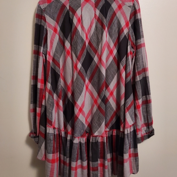 Free people plaid button front med - Picture 13 of 16